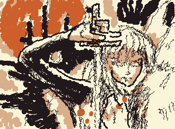 A wiffly drawing of Soma from Aria of Sorrow!