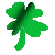 A lucky clover leaf